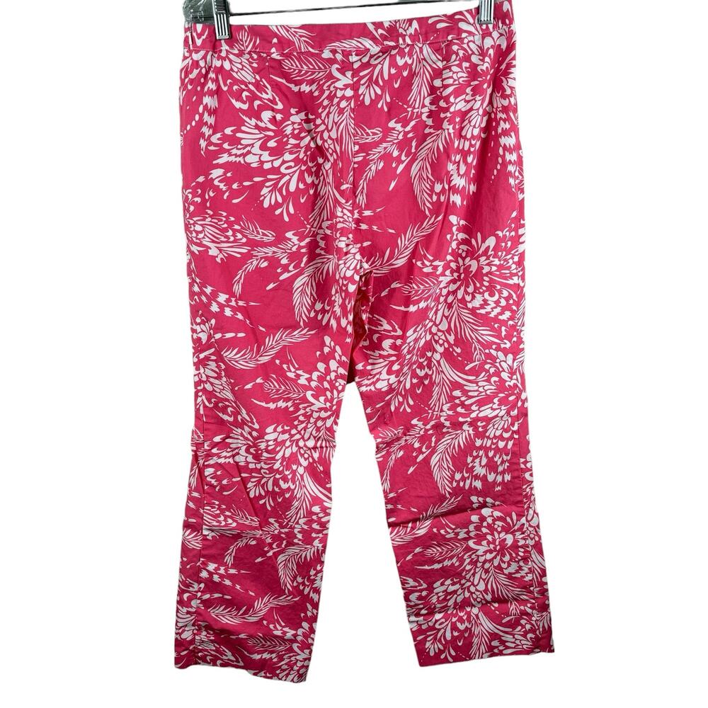 Tommy Hilfiger Women's Size 10 Pink Straight Leg‎ Floral Comfort Summer Pants
